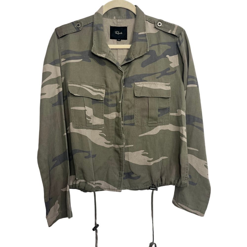 Rails Linen  Blend  Jacket Size‎ XS Mint Maverick Sage Camo